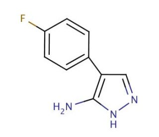 5-Amino-4-(4-fluorophenyl)-1H-pyrazole (CAS 5848-05-5) - chemical structure image