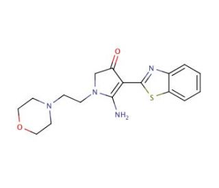 5-Amino-4-benzothiazol-2-yl-1-(2-morpholin-4-yl-ethyl)-1,2-dihydro-pyrrol-3-one - chemical structure image