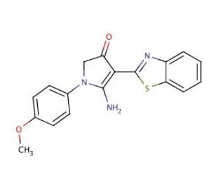 5-Amino-4-benzothiazol-2-yl-1-(4-methoxy-phenyl)-1,2-dihydro-pyrrol-3-one - chemical structure image