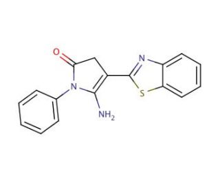 5-Amino-4-benzothiazol-2-yl-1-phenyl-1,3-dihydro-pyrrol-2-one - chemical structure image