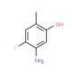 5-Amino-4-fluoro-2-methyl-phenol (CAS 122455-85-0) - chemical structure image