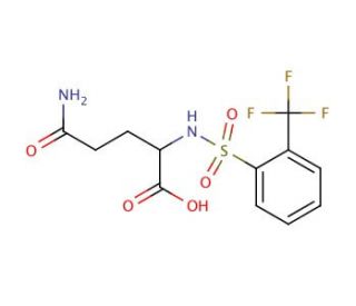 5-amino-5-oxo-2-({[2-(trifluoromethyl)phenyl]sulfonyl}amino)pentanoic acid - chemical structure image