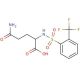 5-amino-5-oxo-2-({[2-(trifluoromethyl)phenyl]sulfonyl}amino)pentanoic acid - chemical structure image