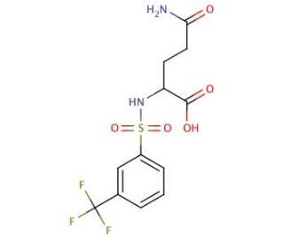 5-amino-5-oxo-2-({[3-(trifluoromethyl)phenyl]sulfonyl}amino)pentanoic acid - chemical structure image