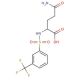 5-amino-5-oxo-2-({[3-(trifluoromethyl)phenyl]sulfonyl}amino)pentanoic acid - chemical structure image