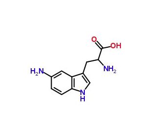 5-Amino-DL-tryptophan (CAS 6383-69-3) - chemical structure image