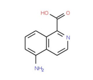 5-Amino-isoquinoline-1-carboxylic acid (CAS 90770-94-8) - chemical structure image
