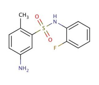 5-Amino-N-(2-fluoro-phenyl)-2-methyl-benzenesulfonamide (CAS 568553-41-3) - chemical structure image