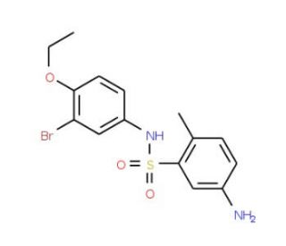 5-Amino-N-(3-bromo-4-ethoxy-phenyl)-2-methyl-benzenesulfonamide - chemical structure image