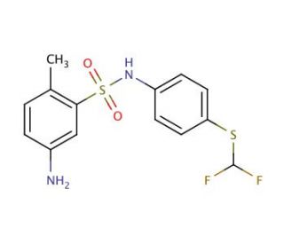 5-Amino-N-(4-difluoromethylsulfanyl-phenyl)-2-methyl-benzenesulfonamide - chemical structure image