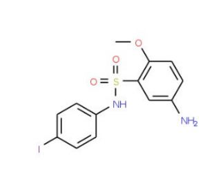 5-Amino-N-(4-iodo-phenyl)-2-methoxy-benzenesulfonamide - chemical structure image