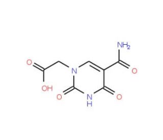 [5-(aminocarbonyl)-2,4-dioxo-3,4-dihydropyrimidin-1(2H)-yl]acetic acid - chemical structure image