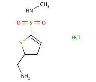 5-(aminomethyl)-N-methylthiophene-2-sulfonamide hydrochloride - chemical structure image