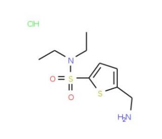 5-(aminomethyl)-N,N-diethylthiophene-2-sulfonamide hydrochloride - chemical structure image