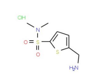 5-(aminomethyl)-N,N-dimethylthiophene-2-sulfonamide hydrochloride - chemical structure image