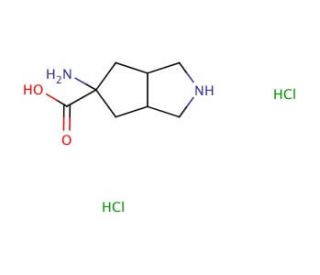 5-aminooctahydrocyclopenta[c]pyrrole-5-carboxylic acid dihydrochloride - chemical structure image