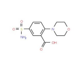 5-(aminosulfonyl)-2-morpholin-4-ylbenzoic acid (CAS 65194-68-5) - chemical structure image