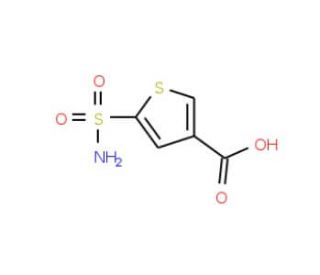 5-(aminosulfonyl)thiophene-3-carboxylic acid - chemical structure image