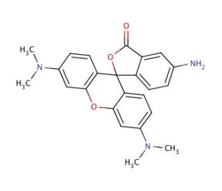 5-Aminotetramethylrhodamine (CAS 167095-10-5) - chemical structure image