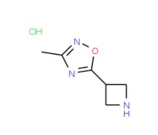 5-Azetidin-3-yl-3-methyl-[1,2,4]oxadiazolehydrochloride - chemical structure image