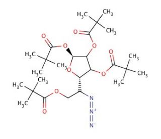 5-Azido-5-deoxy-1,2,3,6-tetra-O-pivaloyl-&alpha;,&beta;-galactofuranoside - chemical structure image