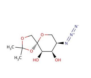 5-Azido-5-deoxy-1,2-O-isopropylidene-β-D-fructose (CAS 94801-01-1) - chemical structure image