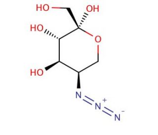 5-Azido-5-deoxy-D-fructose (CAS 94801-02-2) - chemical structure image