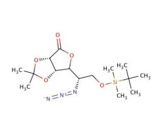 5-Azido-6-(tert-butyldimethylsilyl)-2,3-O-isopropylidene L-Gulono-1,4-lactone - chemical structure image
