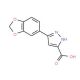 5-Benzo[1,3]dioxol-5-yl-2H-pyrazole-3-carboxylic acid (CAS 890621-48-4) - chemical structure image