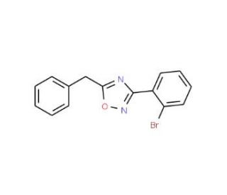 5-Benzyl-3-(2-bromophenyl)-1,2,4-oxadiazole (CAS 1033201-86-3) - chemical structure image