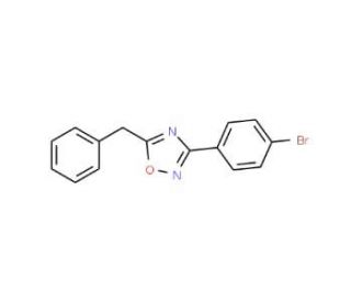 5-Benzyl-3-(4-bromophenyl)-1,2,4-oxadiazole (CAS 864836-24-8) - chemical structure image