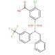 5-[Benzyl-(3-trifluoromethyl-phenyl)-sulfamoyl]-2-chloro-benzoic acid - chemical structure image