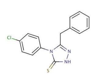 5-benzyl-4-(4-chlorophenyl)-4H-1,2,4-triazole-3-thiol - chemical structure image