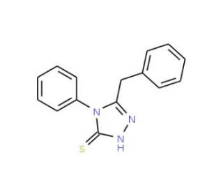 5-Benzyl-4-phenyl-4H-1,2,4-triazole-3-thiol (CAS 22478-90-6) - chemical structure image