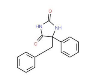 5-benzyl-5-phenylimidazolidine-2,4-dione (CAS 4927-43-9) - chemical structure image