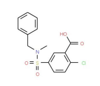 5-(Benzyl-methyl-sulfamoyl)-2-chloro-benzoic acid - chemical structure image