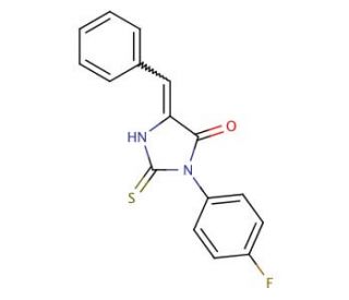5-Benzylidene-3-(4-fluoro-phenyl)-2-thioxo-imidazolidin-4-one - chemical structure image