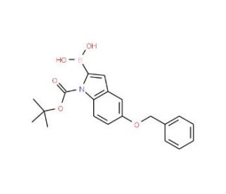 5-Benzyloxy-1H-indole-2-boronic acid, N-BOC protected (CAS 850568-62-6) - chemical structure image