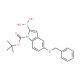 5-Benzyloxy-1H-indole-2-boronic acid, N-BOC protected (CAS 850568-62-6) - chemical structure image