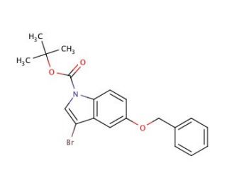 5-Benzyloxy-3-bromoindole, N-BOC protected - chemical structure image