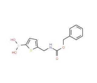 5-((Benzyloxycarbonylamino)methyl)thiophene-2-boronic acid (CAS 1150114-33-2) - chemical structure image