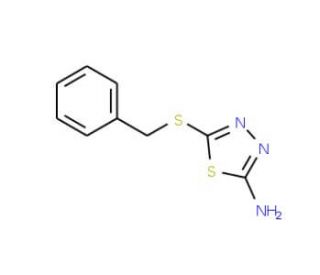 5-Benzylsulfanyl-[1,3,4]thiadiazol-2-ylamine (CAS 25660-71-3) - chemical structure image