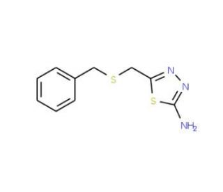 5-Benzylsulfanylmethyl-[1,3,4]thiadiazol-2-ylamine (CAS 030978) - chemical structure image