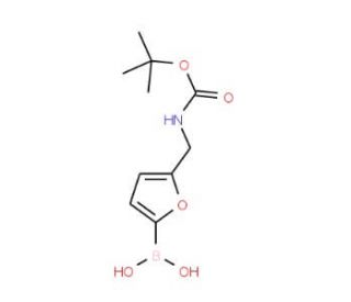 5-((BOC-Amino)methyl)furan-2-boronic acid (CAS 1072946-49-6) - chemical structure image