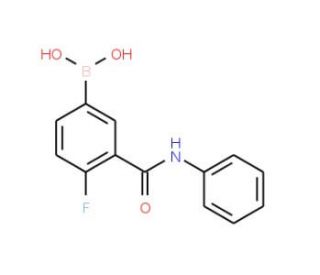 5-Borono-2-fluoro-N-phenylbenzamide (CAS 874219-33-7) - chemical structure image