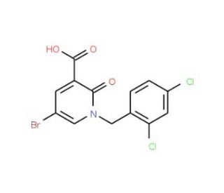 5-Bromo-1-(2,4-dichlorobenzyl)-2-oxo-1,2-dihydro-3-pyridinecarboxylic acid - chemical structure image