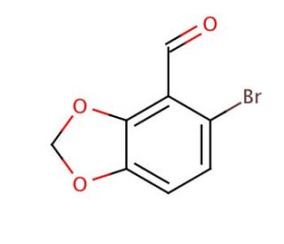 5-Bromo-1,3-benzodioxole-4-carboxaldehyde (CAS 72744-54-8) - chemical structure image