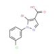 5-Bromo-1-(3-chlorophenyl)-1H-pyrazole-4-carboxylic acid - chemical structure image