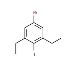 5-Bromo-1,3-diethyl-2-iodo-benzene (CAS 942475-12-9) - chemical structure image