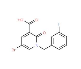 5-Bromo-1-(3-fluorobenzyl)-2-oxo-1,2-dihydro-3-pyridinecarboxylic acid - chemical structure image